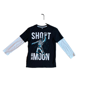 Old Navy Size Large 10-12 Long Sleeve Astronaut Shirt